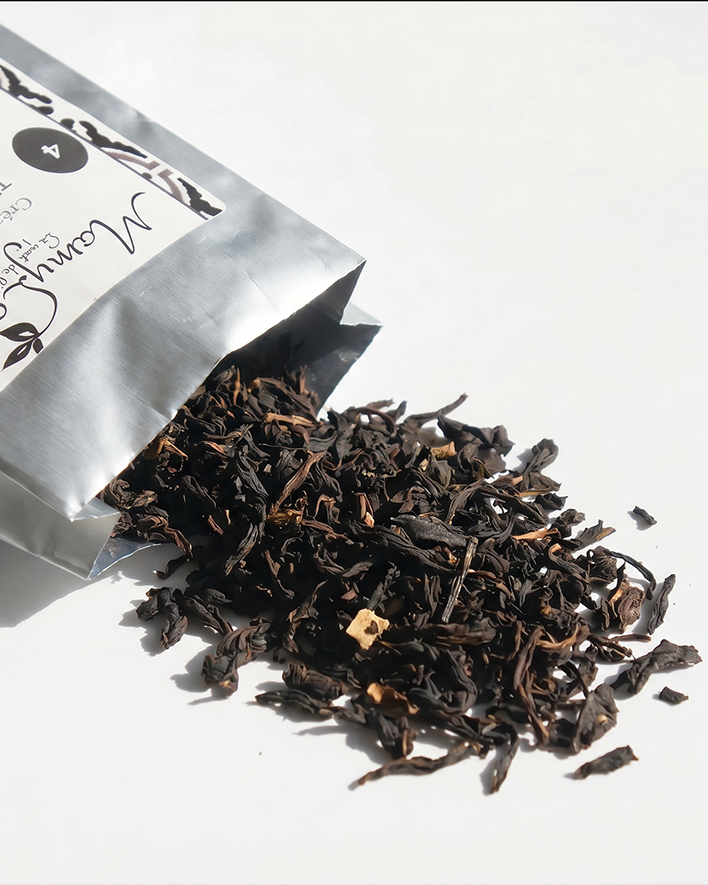 packshot texture thé noir vanille